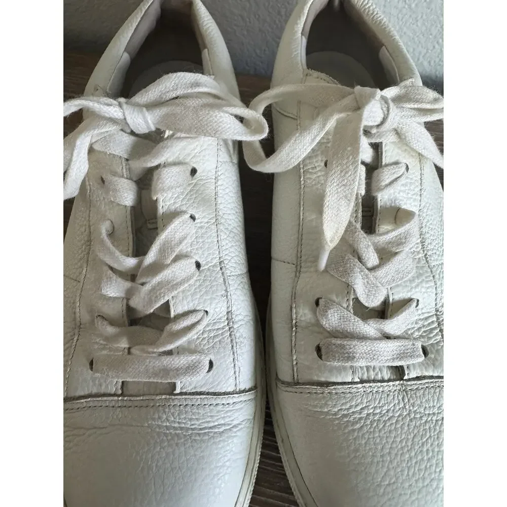 Vince White Leather Upper Sneaker Pebbled Leather Women’s Sz 7M